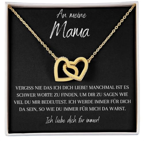 Ahnona Mutter Tochter Geschenk - Muttertagsgeschenk, Geschenke für Mutter, Herz Kette, An Meine Mama Kette (Standard Box)