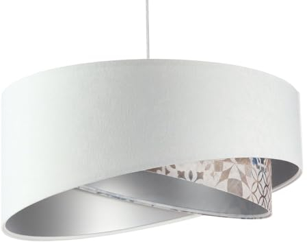 ONZENO Lightning Pendelleuchte Galaxy Nimbus Radiant 3 60W LED IP 20 Modern Pendelleuchte für Innenraum Wohnzimmer, Wohnkultur, Büro, Küche, 50x23x23cm (Beige)