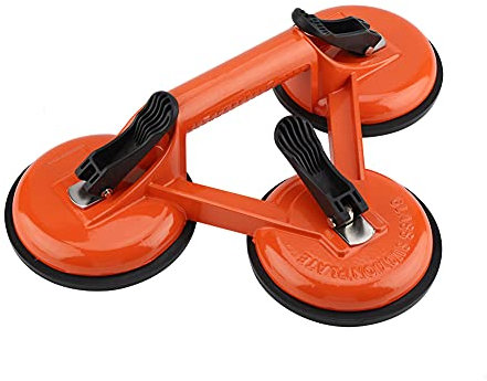 Levantador y extractor de ventosa al vacío de aleación de aluminio, herramienta resistente para reparación de vidrio, azulejos, espejos y abolladuras en automóviles y electrodomésticos (3 garras)