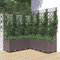 Gecheer Fioriera ad Angolo con Graticcoo,Fioriera,da Giardino,Grigliato,con Traliccio,Graticcio,in Polipropilene,Marrone,120x120x136 cm,Fioriera Grigliato con Traliccio,Fioriera da Giardino Terrazzo