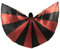 MUNAFIE Spleißfarbe Flügel Isis Wings Erwachsene Bauchtanz Kostüm Damen Halloween Kostüm Damen Bauchtanz Flügel für Karneval Cosplay Schwarz Rot