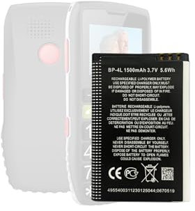 HIGHAKKU Ersatzakku BP-4L kompatibel mit Art-Fone C1/C1+/CS182/CS188 Phone