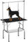 GarveeHome Hunde-Pflegetisch, 91,4 cm, tragbarer Trimmtisch, Trockentisch, Faltbare Haustier-Badestation mit verstellbarem Höhenarm, Schlaufen, Netz-Tablett, Schwarz