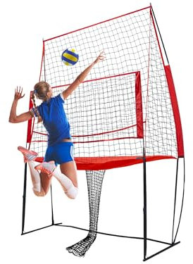Kasifei Volleyball Training Practice Net Station, Adjustable Volleyball Training Equipment, Perfect for Spiking, Blocking and Volleying