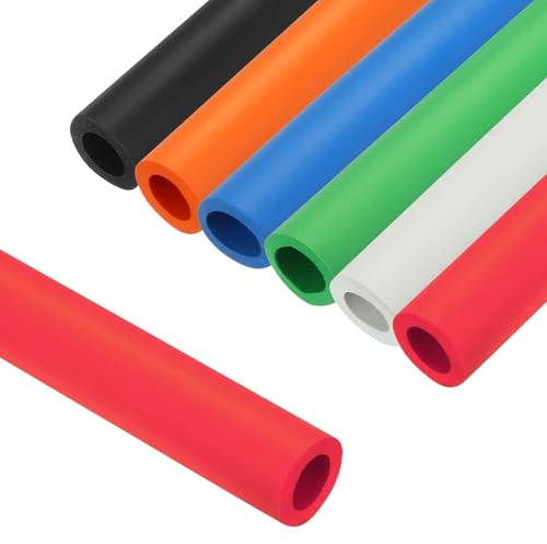 Selbstdichtende Rohrisolierung, Schaumstoff Isolierschlauch, ID 18/22/25/28/32.0mm Hochflexibel Rohrschale Für Außenbreich Schlauch Griffgriffstütze Fitnessgeräte(Rot,18.0mm x 5.0mm x 1m)