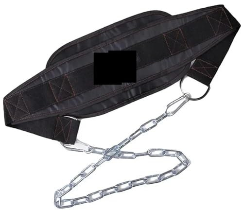 HBALDTEDC Gewichthebergürtel, Dickes Neopren mit Kette, Tauchgürtel for Klimmzüge, Klimmzüge, Kettlebell, Langhantel, Fitness, Bodybuilding, Fitnessstudio, Gewichthebergürtel
