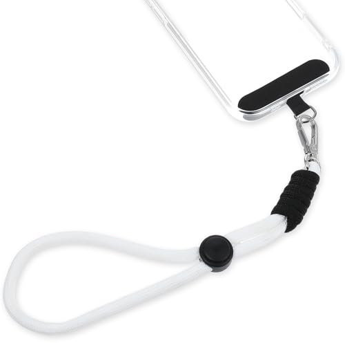 Amabro Handykette Kurz, Universelles Schlüsselband, Verstellbares für Handgelenk Die Meisten Phones Anti Verlust Handyband Mit Ultradünnem Patch Schwarz Weiß