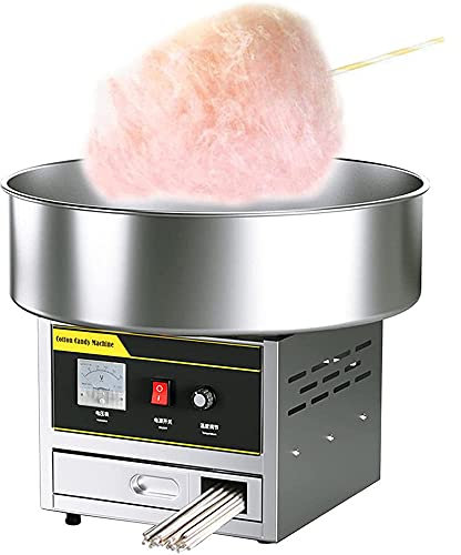 Ruiseawing Premium-Zuckerwattemaschine 1200 W, professionelle Zuckerwattemaschine im Jahrmarktstil, einfach zu bedienen, schnell Zuckerwatte herstellen, mit Edelstahlschale, DIY-Zuckerwattemaschine