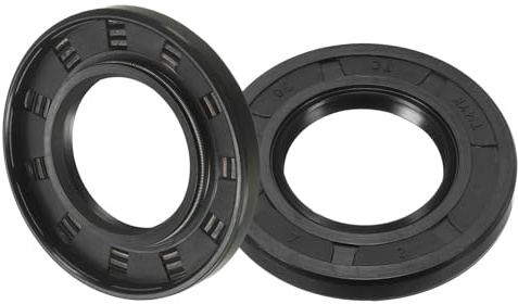 QUARKZMAN 2 Stück TC Öldichtung 30mm x 55mm x 7mm Wellendichtring Schwarz | Dichtungen Doppellippe, Nitrilkautschuk, Mit Feder, Für Mechanische Antriebsachse Lagerwelle