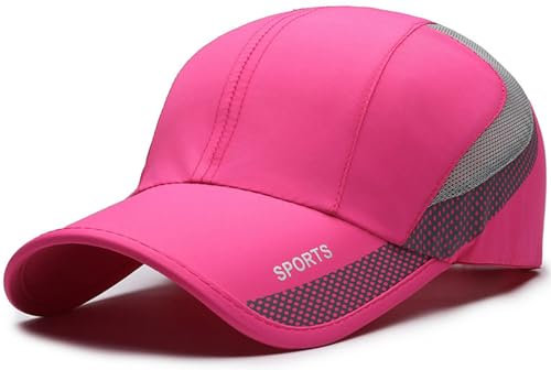 Casquette de Baseball Séchage Rapide UPF 50+ pour Hommes & Femmes – Unisexe, Ultra‑Légère & Respirante, Réglable pour Running, Randonnée, Golf & Plein Air Rose