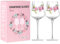 Autsl Pack 2 Copas de Vino Personalizadas | 500ml Copa de Cristal | Estuche de Regalo Incluido | Copas Vino Cristal Con Motivi Art