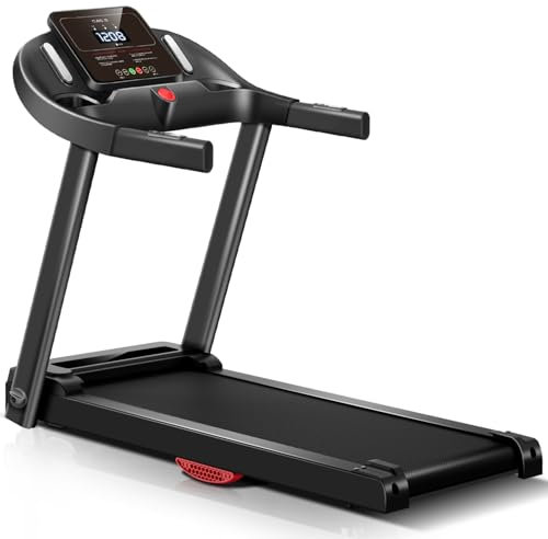 UMAY Laufband Für Zuhause Klappbar 14km/h,Laufbänder 3.0PS/2200W mit Herzfrequenzmonitor, APP und Lautsprecher, Treadmill for Home mit 12 Trainingsprogrammen