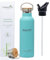 Gourde Isotherme Inox 750ml Personalisable - 2 Bouchons Inclus - Gourde Inox Sport Avec Paille - Réutilisable - Sans BPA - Étanche