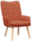 vidaXL Moderner Rot Orange Sessel | Ergonomischer Bequemer Stuhl mit Gepolsterten Armlehnen, geeignet für Wohnzimmer, Langlebiger Cord und Holz, nur für Innengebrauch, Entspannung, Sitzmöbel, Stühle