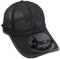 Cool Fan Baseball Caps Men Women 3 Adjustable Speed Solar Powered/USB Charging Fan Sun Hats Large Brim Sun Protection Cycling Camping Fishing Travel Tennis Golf Beach Mesh Caps Topee Black