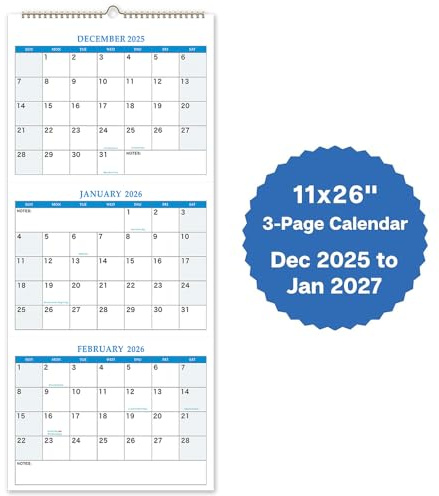 Wandkalender 2026 - 3-Monatskalender 2026