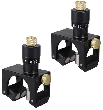 FONDOTIN 2 Stück Planer Schneidwerkzeug Einstelllehre Flach Planer Ausrichtgerät mit Magnet für Präzise Positionierung Verstellbar und Langlebig Geeignet für Hobelmaschinen und Dickenhobel