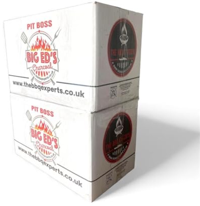20kg BIG ED’s Gourmet Mix Charcoal by The BBQ Experts – Restaurant-Grade Wood Charcoal for BBQ, Smoking & Grilling – Long Lasting 4 Hour Burn Time