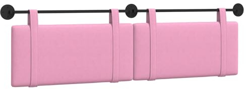 vidaXL Hängendes Kopfteil Rosa Stoff, Schlafzimmer Deko, moderner rechteckiger Wand-Headboard, kompakt, stilvolle Bettwäsche für Luxus-Schlafbereich