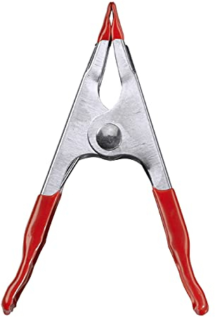 kwb Feder-Zwinge 100 mm aus Stahl, Spann-Weite 35 mm, 4er Pack, hohe Feder-Kraft für Leim- und Klebearbeiten, Feder-Klemme zum klammern und halten