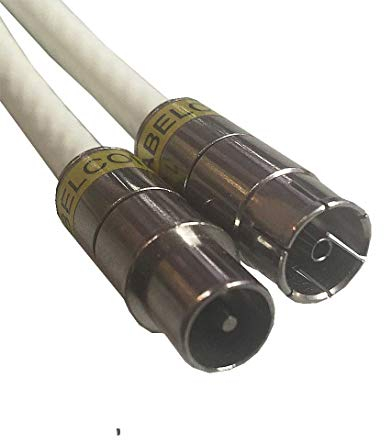 kab24® HQ Antennenkabel Schirmung > 115 dB EN 60966-2-6 Klasse A+ mit beidseitigen Kompressionssteckern (2m, Koax-Stecker <> Koax Buchse)