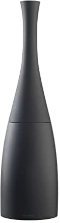 COSMIC Saku Minimalist Nordic Style Toilet Brush Made of Plastic and Resin. Floor-Standing Loo Brush Holder for Bathroom in Matte Black Color