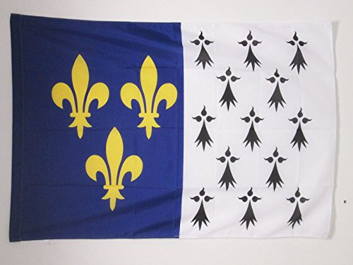 AZ FLAG - Drapeau Armoiries de la Vendée - 90x60 cm - Drapeau Vendéen Catholique 100% Polyester Avec Fourreau et Cordelette - Pavillon 50 g