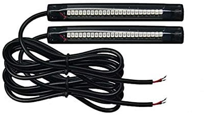 JinXiu 10cm 24led pvc LED Indicators Strip Universal Motorbike Rear Amber Turn Signal Indicator Blinker Light 12v, Pack of 2