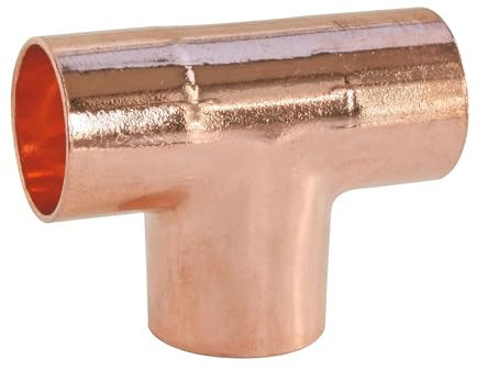 SOMATHERM FOR YOU, Raccord cuivre à souder Té réduit triple femelle Ø12-10-12 pour plomberie, conforme NF, idéal pour réseaux d'eau sanitaire et chauffage, installation facile