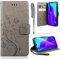 AROYI Lederhülle Kompatibel mit Huawei P30 Lite Flip Hülle und Schutzfolie, Wallet Case Handyhülle PU Leder Tasche Case Kartensteckplätzen Schutzhülle Kompatibel mit Huawei P30 Lite (Grau)