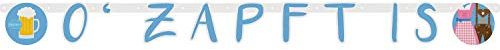 Amscan 9904819 - Partykette O´zapft is, 125 x 12 cm, Papiergirlande, Hängedeko, Dekoration, Banner, Bayern, Bierfest, Motto-Party