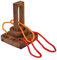 Ring Puzzle Mini Tricky Schnurpuzzle aus Holz, befreie den Ring komplett aus dem Spiel, Knobelholz Trickspiel, Knobelspiel, IQ Puzzle, Holzpuzzle mit Schnur, String Puzzle, Knobelbox,