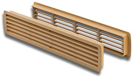 K-TECH-PRO Rejilla de ventilación de puerta de plástico, color haya