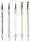 Jinlaili 5PCS Nail Art Liner Brush, Double Extrémité Pinceau Ongle Gel Nail Art, Nail Art Pinceau Liner, Stylo à Ongles en Cristal, Outil de Pointage pour les Conceptions d'Art d'Ongle