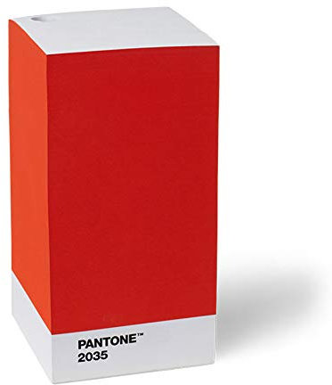 PANTONE Klebezettel-Block, Notizblock 1400 Stück, Sticky Note Pad, Red 2035