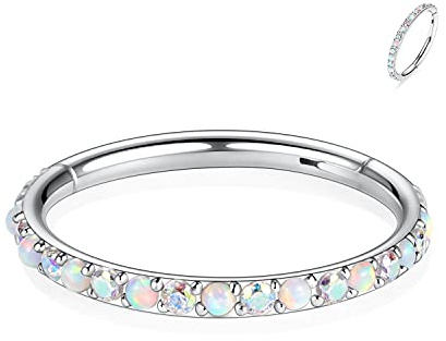 AROWRO Piercing aus 316L Chirurgenstahl und Zirkonia für Ohr und Nase, 20, 18, 16, 14 Gauge, für Damen und Herren