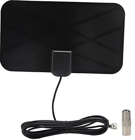 Antenne de Télévision Numérique HD Amplifiée, Antenne de Télévision Intérieure, Parabole de Télévision Intérieure Amplifiée et Câble Coaxial Compatible avec 720p, 1080i, 1080p / ATSC, Câble Coaxial de