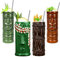Tiki Mugs Cocktail, Tiki - Tasse en céramique hawaïenne, verres à cocktail exotiques Pour cocktail hawaïen Tiki Bar professionnel Hawaiian Party Barware,Q4