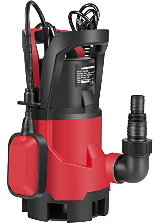 Sump Pump,1HP Submersible Electric Water Pump with 3700GPH Automatic Float Switch for Pool Draining Hot Tub Flood Drain and Irrigation