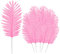 HONGXW Lot de 12 grandes feuilles de palmier artificielles pour la maison, les fêtes hawaïennes, la jungle, la plage, les décorations de table, rose