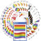 AVERY Zweckform Art. 58244 LGBTQ Sticker (110 Love Gay PRIDE Aufkleber, Regenbogen Fahne, wasserfest, Dekorieren von Laptop, Tablet, Handy, Fahrrad, Skateboard, Koffer, Helm, Grafitti Decals), bunt