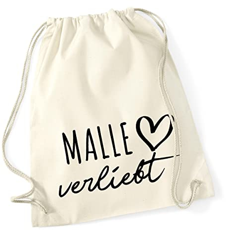 Huuraa Rucksack Malle verliebt Geschenk 12 Liter Natural Baumwolle Malle Accessoire