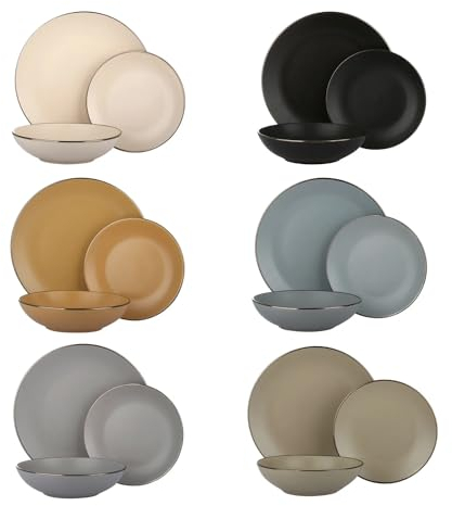 Service de 18 assiettes en grès Sahara