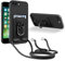 JMstore Coque Cordon de Collier Compatible avec iPhone 7 Plus/iPhone 8 Plus, 360°Anneau Support avec Fente Carte Protection de la caméra Silicone Case-Noir