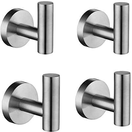 TBFL Lot de 4 patères, Porte-Manteaux muraux en Laiton, patère Moderne pour entrée de Salon, Chambre, Cuisine, Salle de Bain, etc.,D