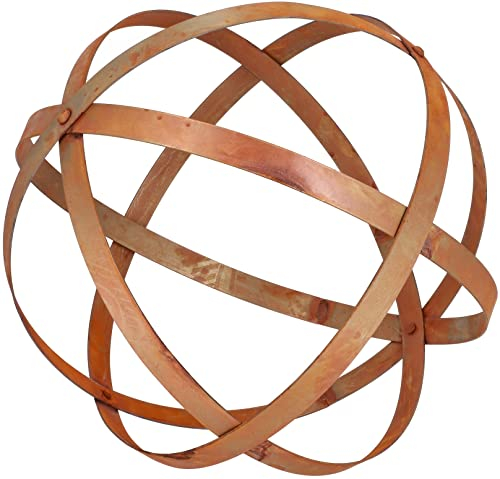 KOTARBAU® 3er Set Gartendekoration Gartenkugel Rostkugel zum Dekorieren Edelrost-Kugeln