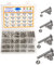 HVDHYY Vis a Tête Hexagonale DIN 933 M3 M4 M5 M6 Vis Écrous A2-70 Vis Filetées en Acier Inoxydable Écrous Et Boulons Contient 16 Tailles Les Plus Populaires avec Boîte Rangement Réutilisable 320pcs