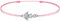 J.Endéar Fußkettchen Infinity Anker für Damen Mädchen Sterling Silber 925 Cord Handgefertigt Schmuck Sommer Strand Unendlichkeit Liebe Freundschaft Geschenk, Rosa