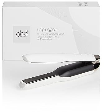 ghd Unplugged - kabelloser professioneller Haarglätter mit Dual-Technologie - Zone, Weiß