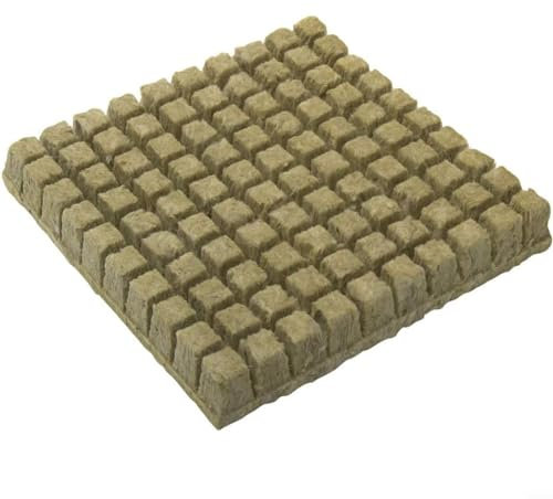 Holes Rock Wool Grow Cubes, Cultivo de Invernadero Cultivo sin Suelo Mini Comprimir Base de Lana de Piedra Cubos de Inicio para Plantas Inicio/Esquejes de Raíz/Crecimiento de Plantas